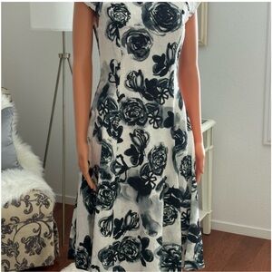 Sachin + Babi Monochrome Floral Midi Dress